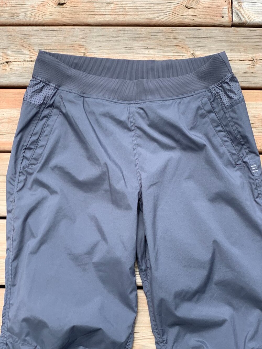 Lululemon Pacific Run Pant Mens L Gray Zip Pocket Calf Athletic Training Cycling - Picture 2 of 12
